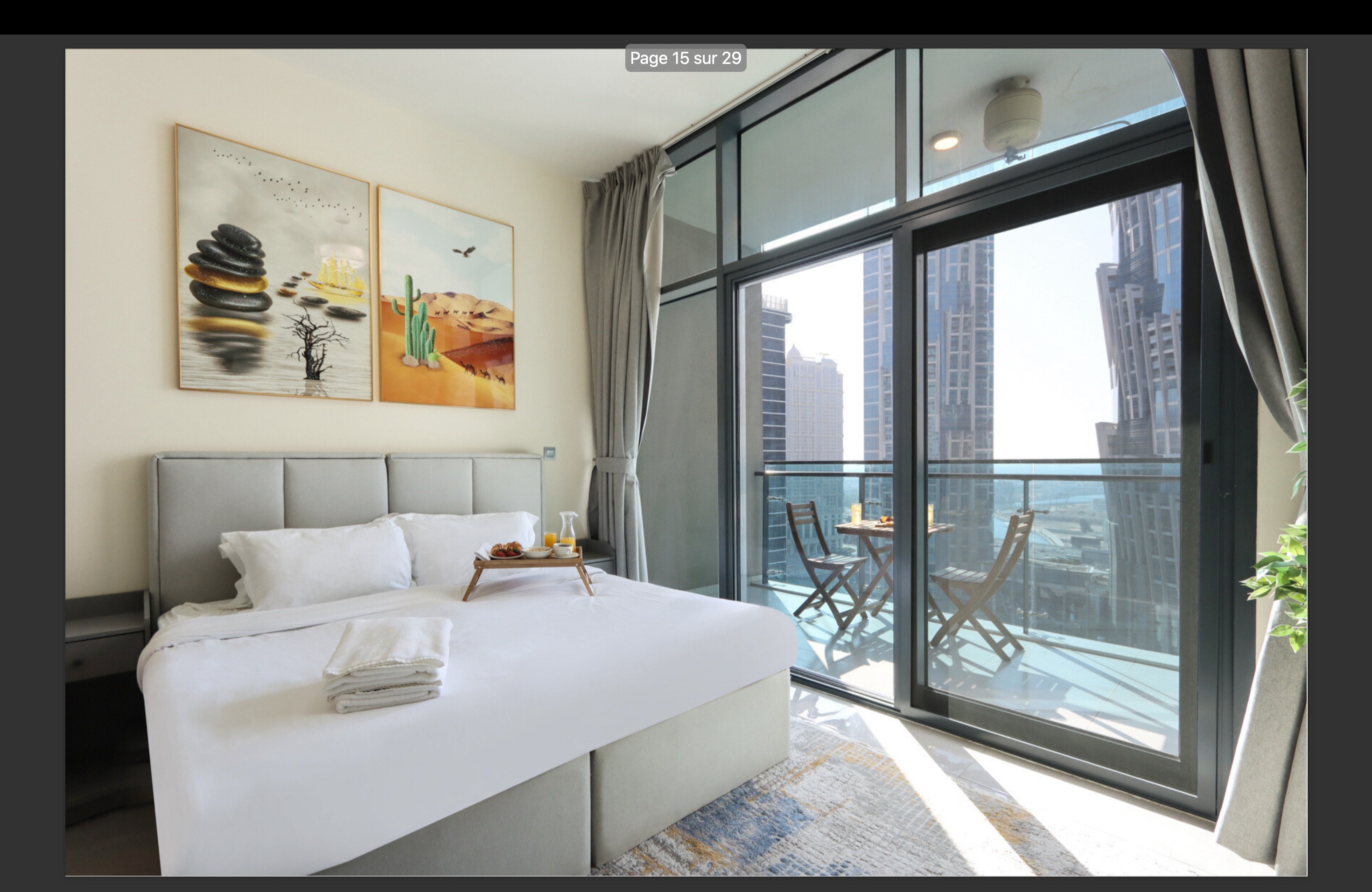 Chambre vue Downtown — Merano Tower